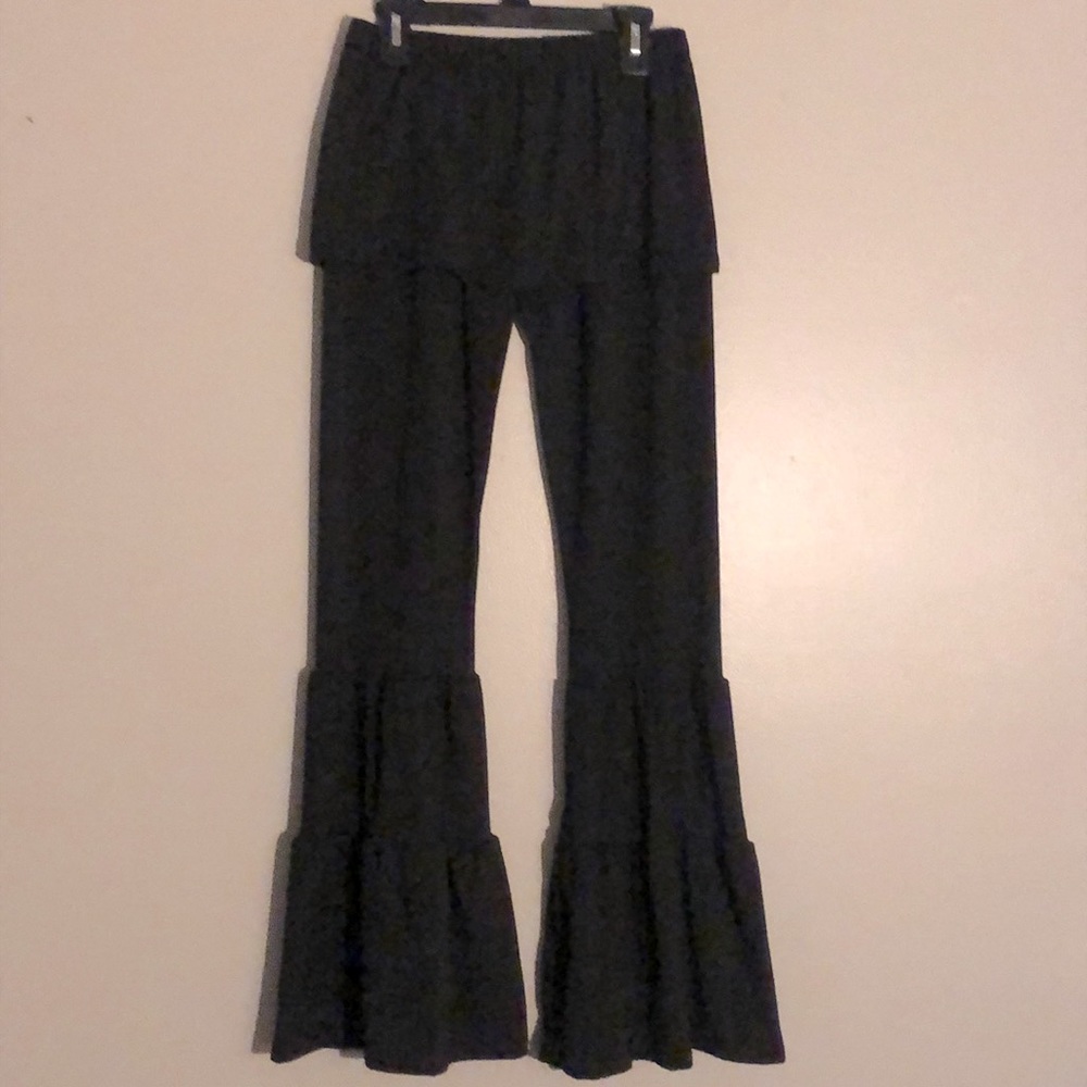 Black dressy flared pants